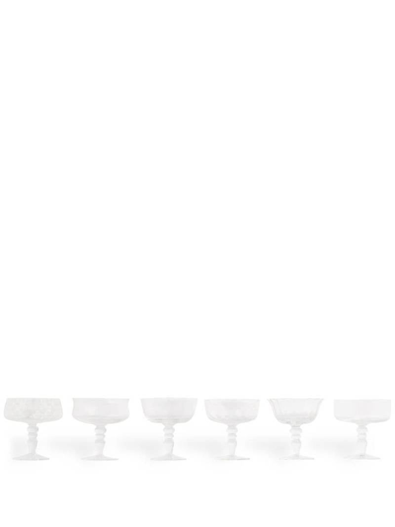 Bitossi Home Diseguale transparent-design goblets (set of 6) - Neutrals von Bitossi Home