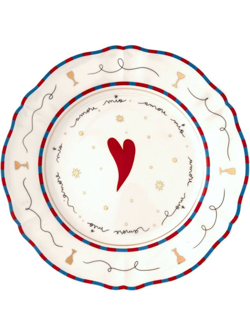 Bitossi Home Heart porcelain dinner plate (26.5cm) - White von Bitossi Home