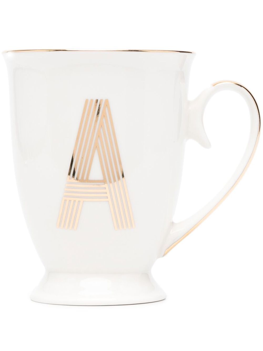 Bitossi Home Letter-A porcelain mug - White von Bitossi Home