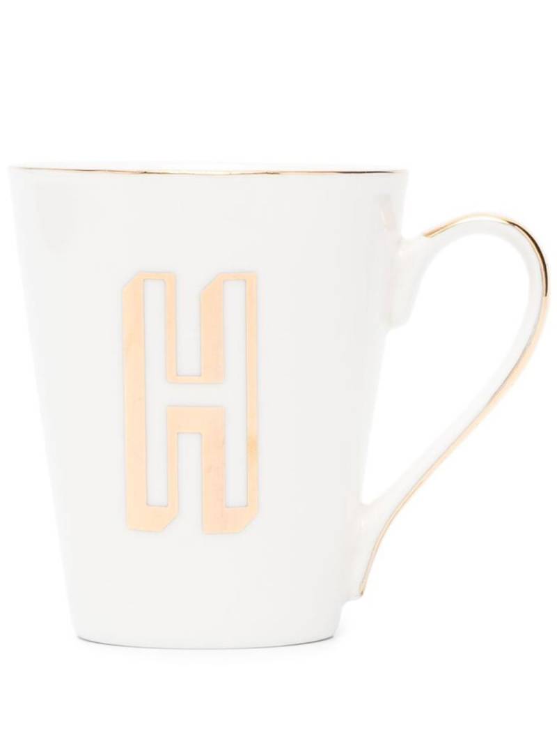 Bitossi Home Letter-H porcelain mug - White von Bitossi Home