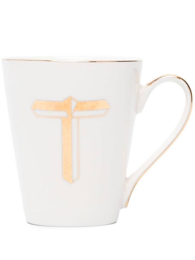 Bitossi Home Letter-T porcelain mug - White von Bitossi Home