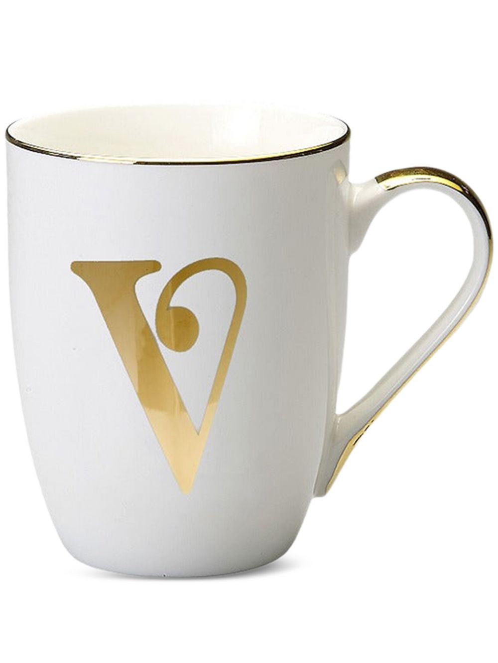 Bitossi Home Letter V mug (10.3cm x 8.2cm) - White von Bitossi Home