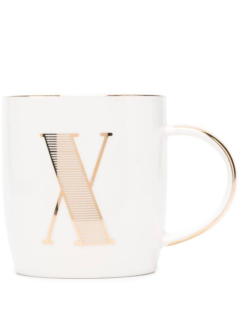 Bitossi Home Letter-X porcelain mug - White von Bitossi Home