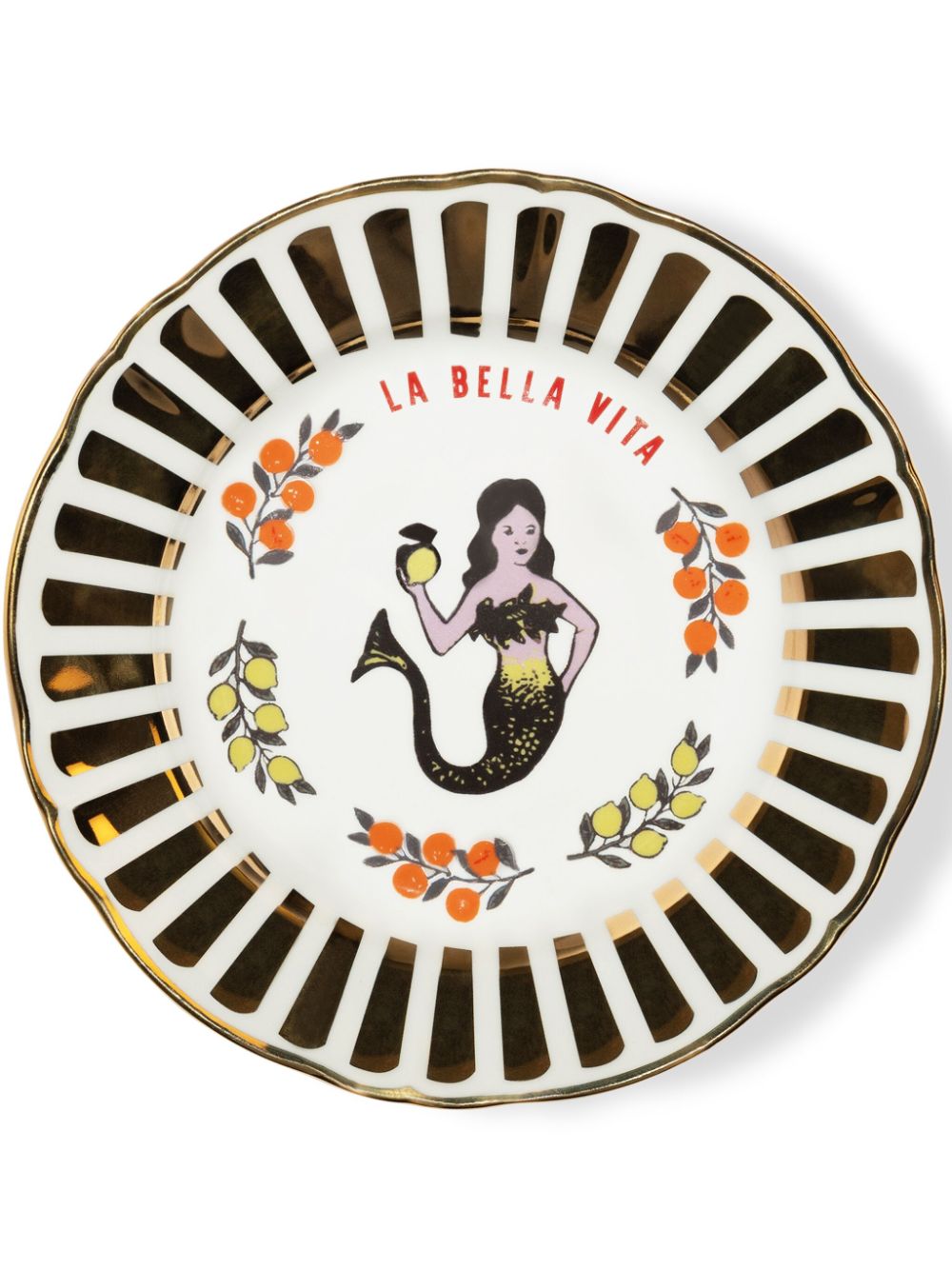 Bitossi Home Mermaid porcelain fruit plate (20.5cm) - White von Bitossi Home