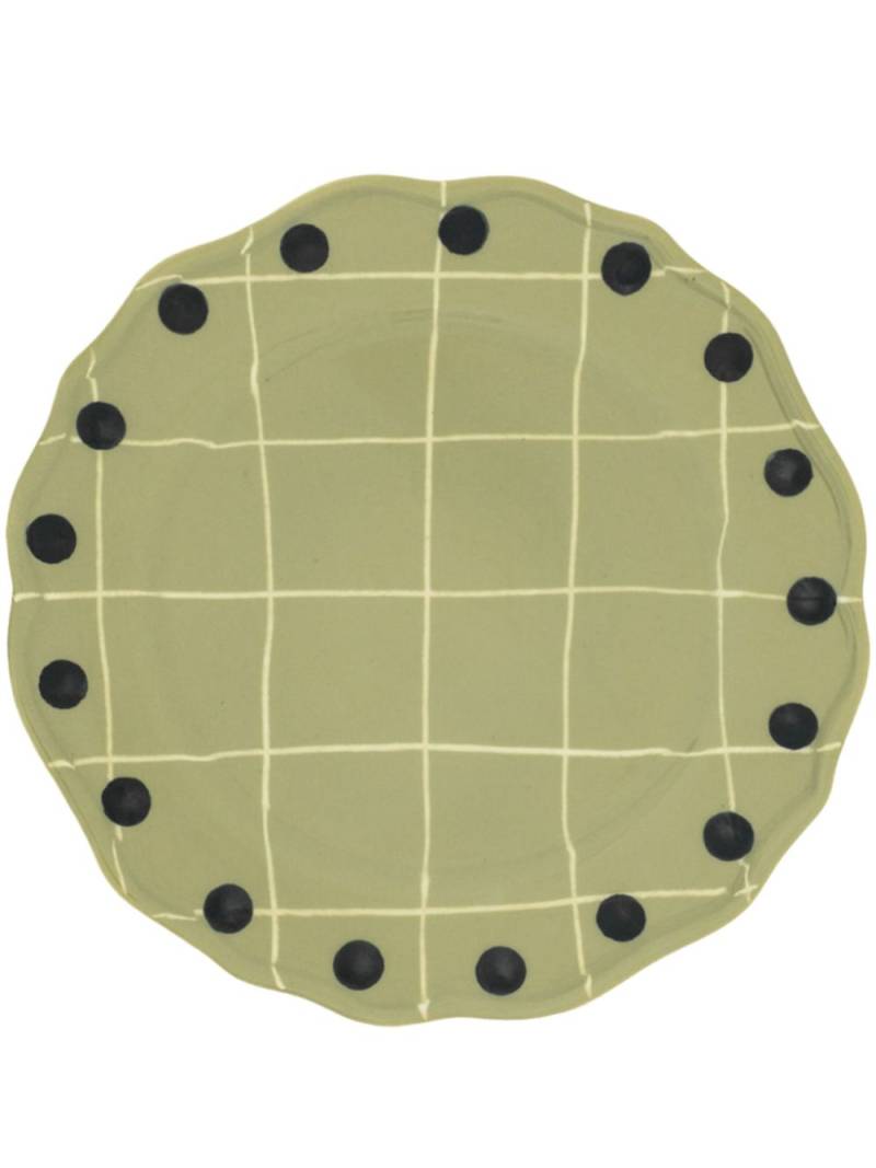 Bitossi Home Pois Rim porcelain dinner plate (26.5cm) - Green von Bitossi Home