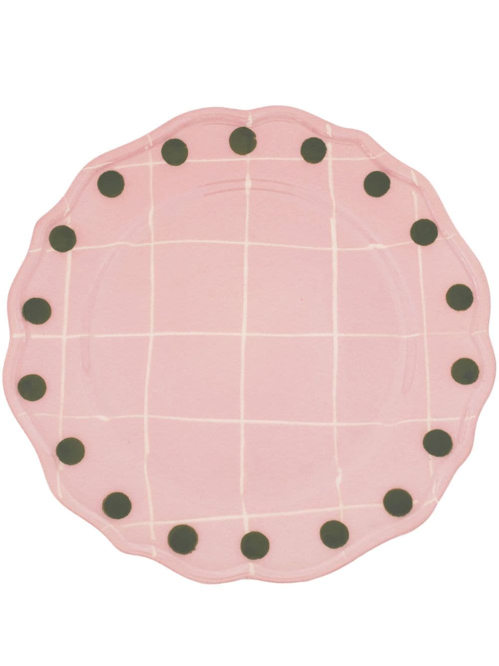 Bitossi Home Pois Rim porcelain flat plate (27cm) - Pink von Bitossi Home