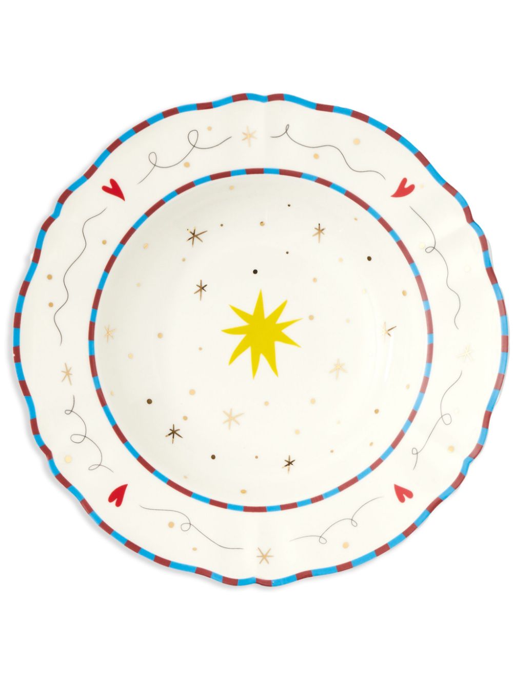 Bitossi Home Star porcelain deep plate (23cm) - White von Bitossi Home