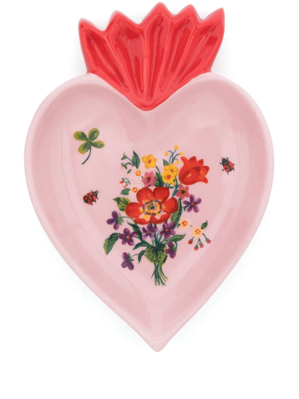 Bitossi Home micro Heart plate (17cm x 11.5cm) - Pink von Bitossi Home