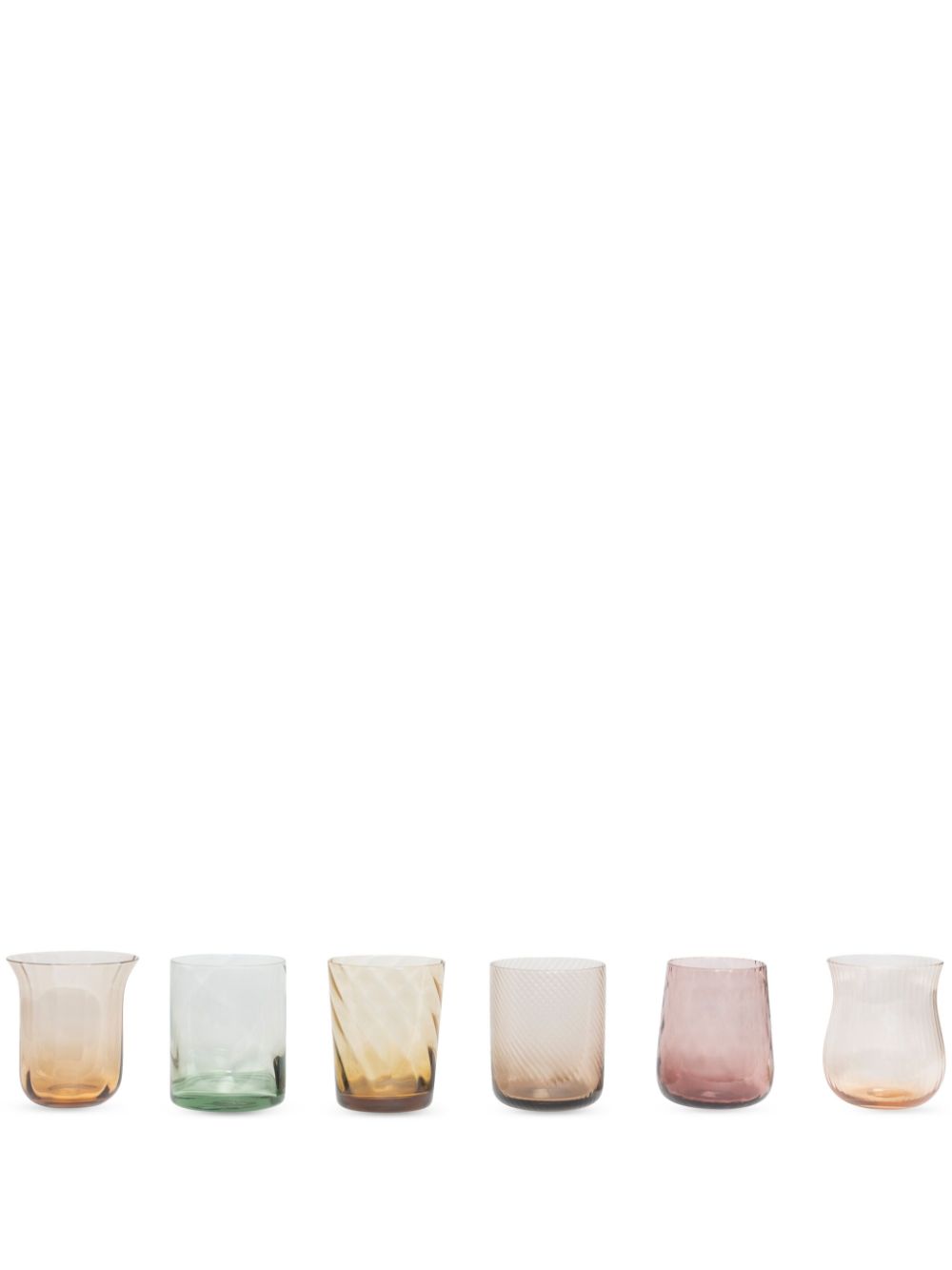 Bitossi Home textured glass tumblers (set of six) - Pink von Bitossi Home