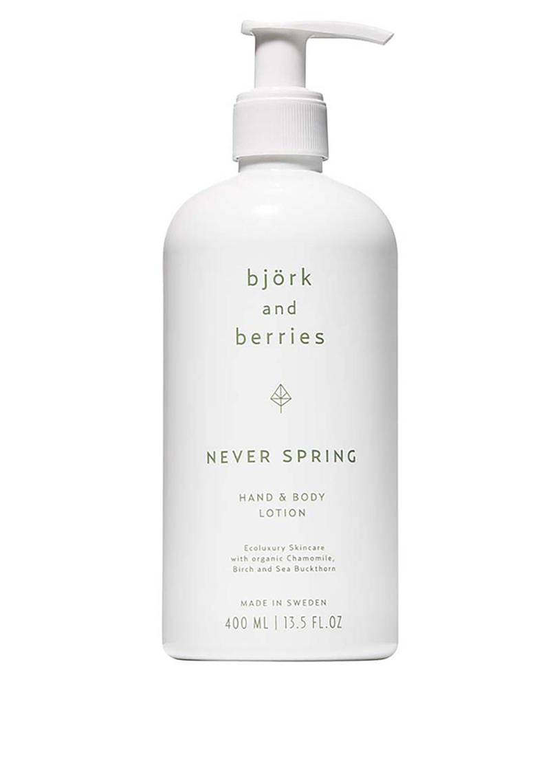 Körperpflege Never Spring Hand & Body Lotion Damen  400ml von Björk & Berries