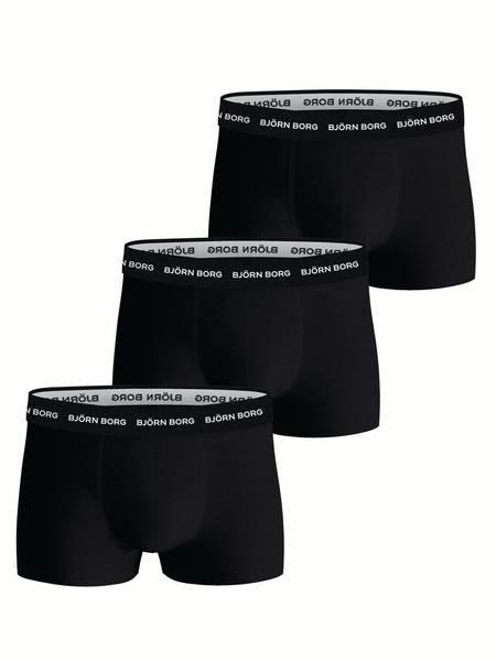 Boxershort 3er Pack Figurbetont Herren Schwarz L von Björn Borg