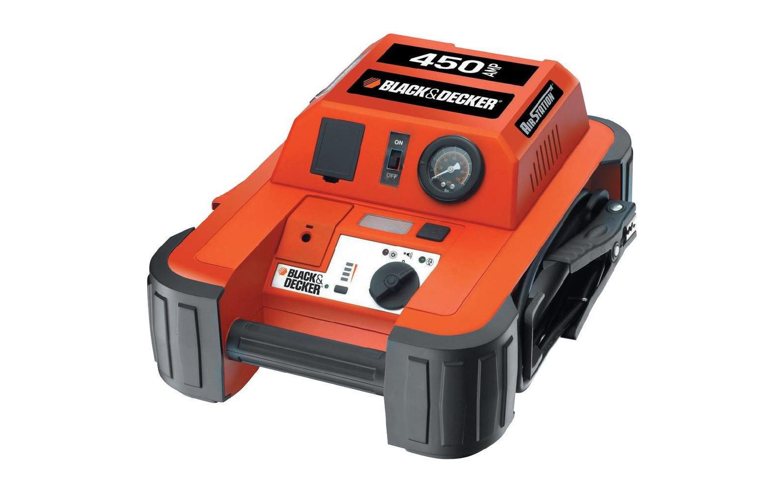 Black + Decker Autobatterie-Ladegerät, LED-Taschenlampe