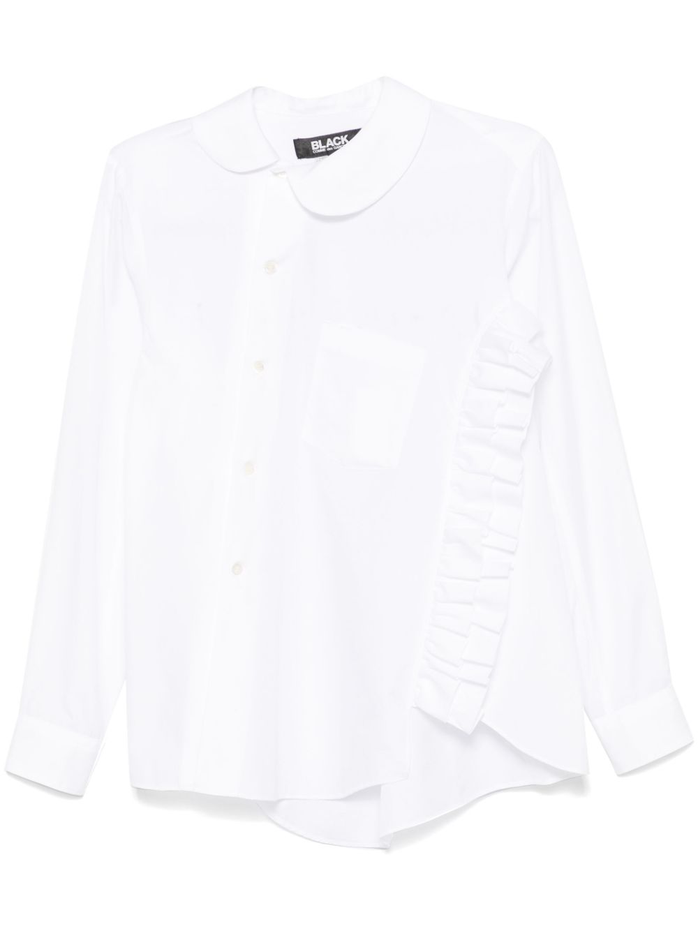 Black Comme Des Garçons asymmetric shirt - White von Black Comme Des Garçons