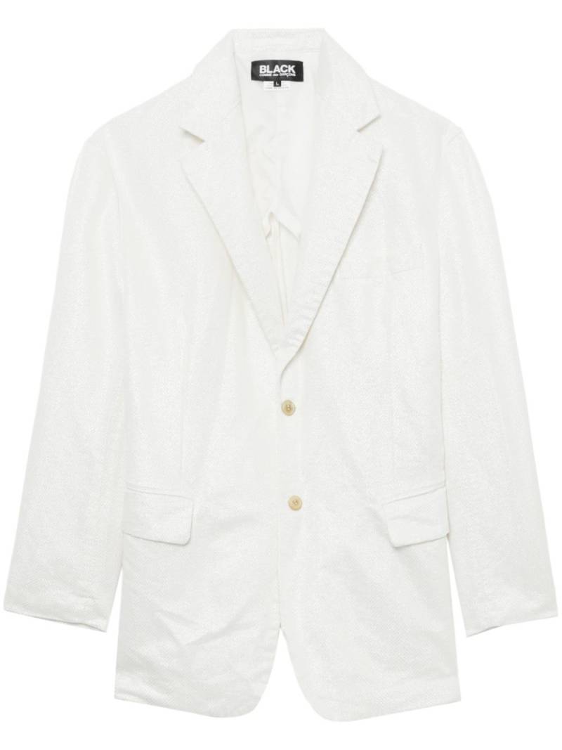 Black Comme Des Garçons asymmetric single-breasted blazer - White von Black Comme Des Garçons