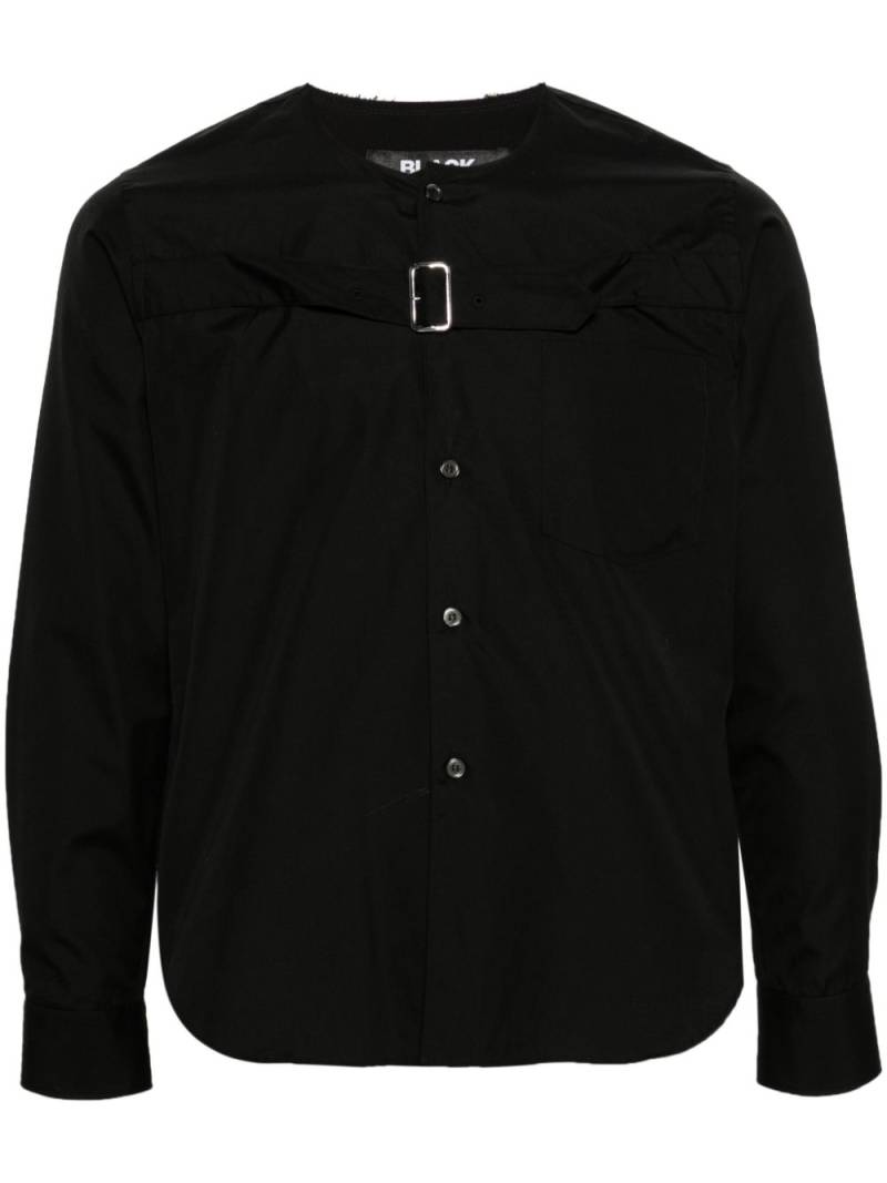 Black Comme Des Garçons buckle-detailed poplin shirt von Black Comme Des Garçons