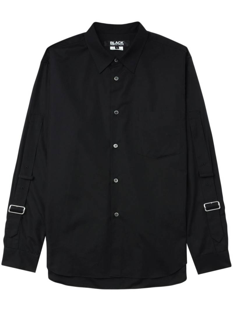 Black Comme Des Garçons buckled-strap cotton shirt von Black Comme Des Garçons