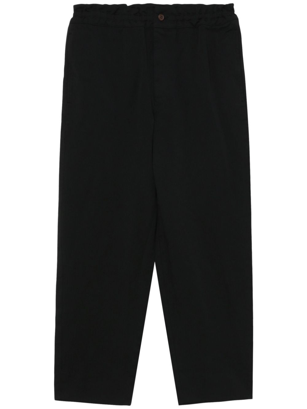 Black Comme Des Garçons button-fastening straight trousers von Black Comme Des Garçons