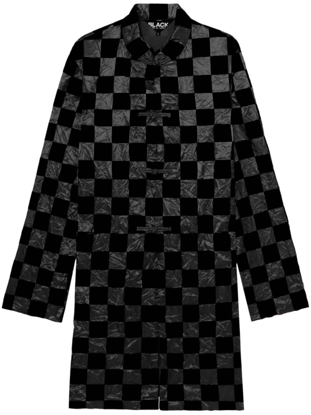 Black Comme Des Garçons checkerboard-pattern coat von Black Comme Des Garçons