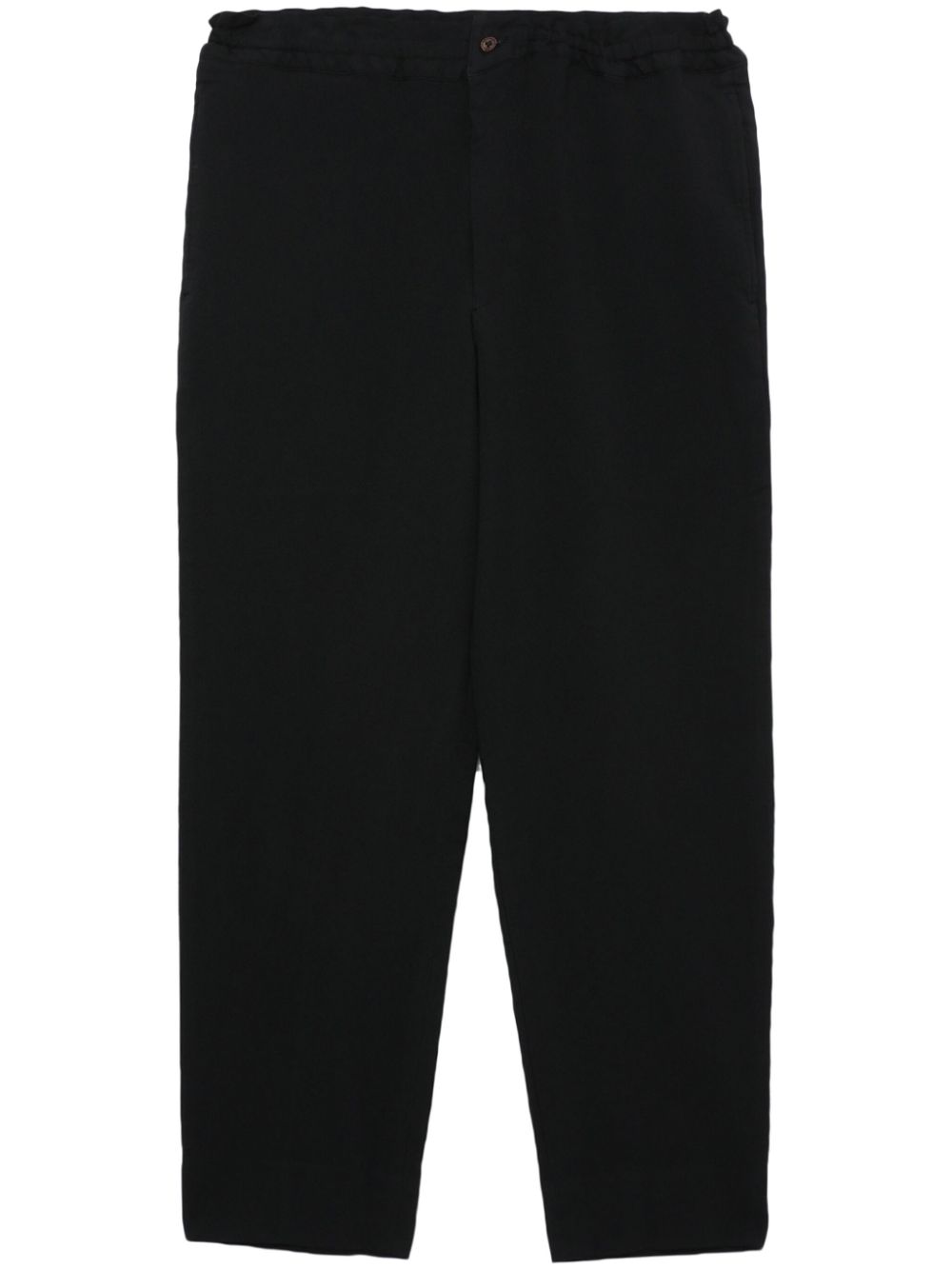 Black Comme Des Garçons cropped elasticated trousers von Black Comme Des Garçons