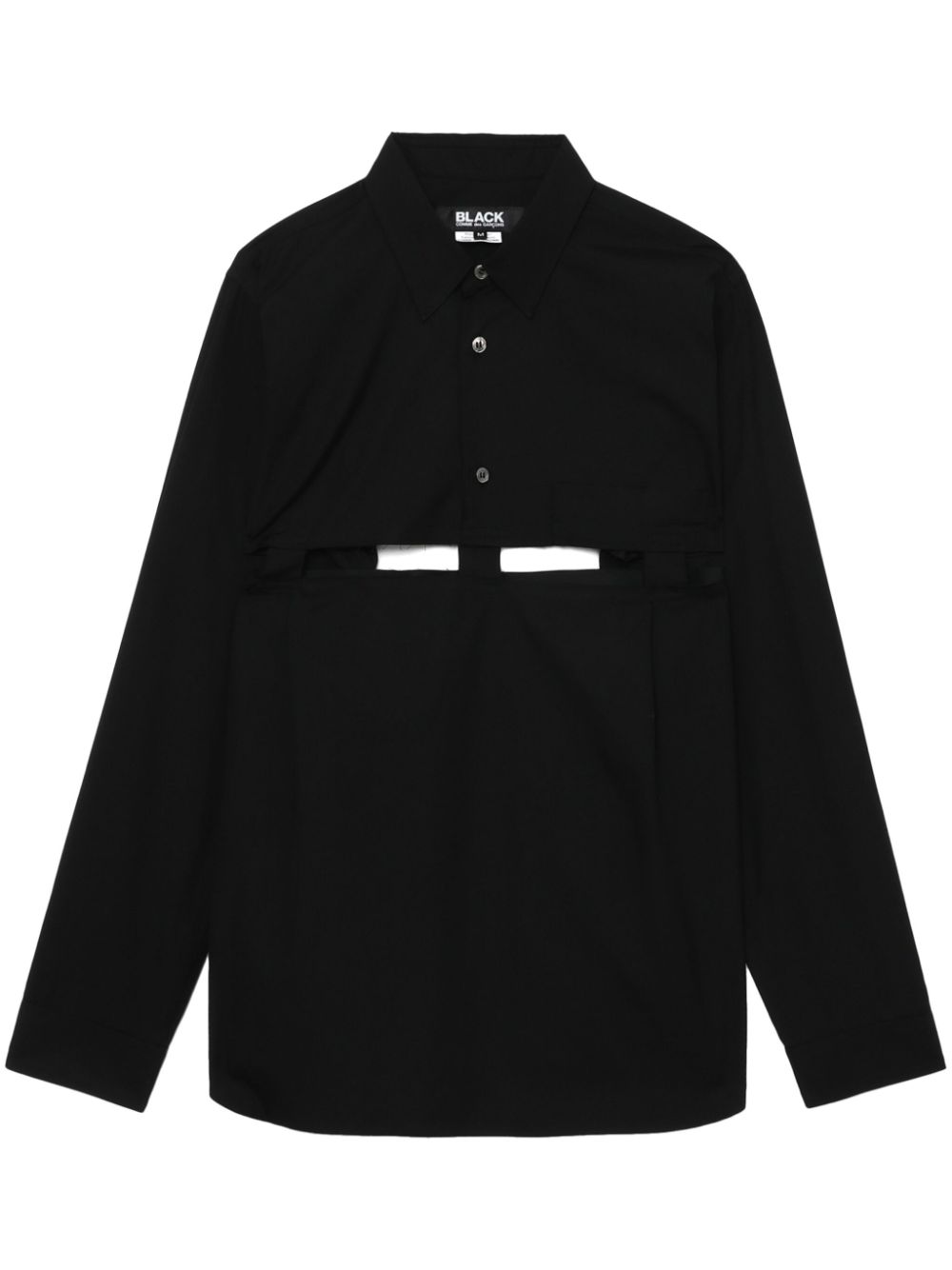 Black Comme Des Garçons cut-out cotton shirt von Black Comme Des Garçons