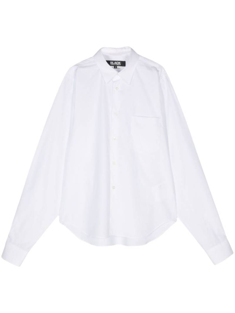 Black Comme Des Garçons cut-out detail cotton shirt - White von Black Comme Des Garçons