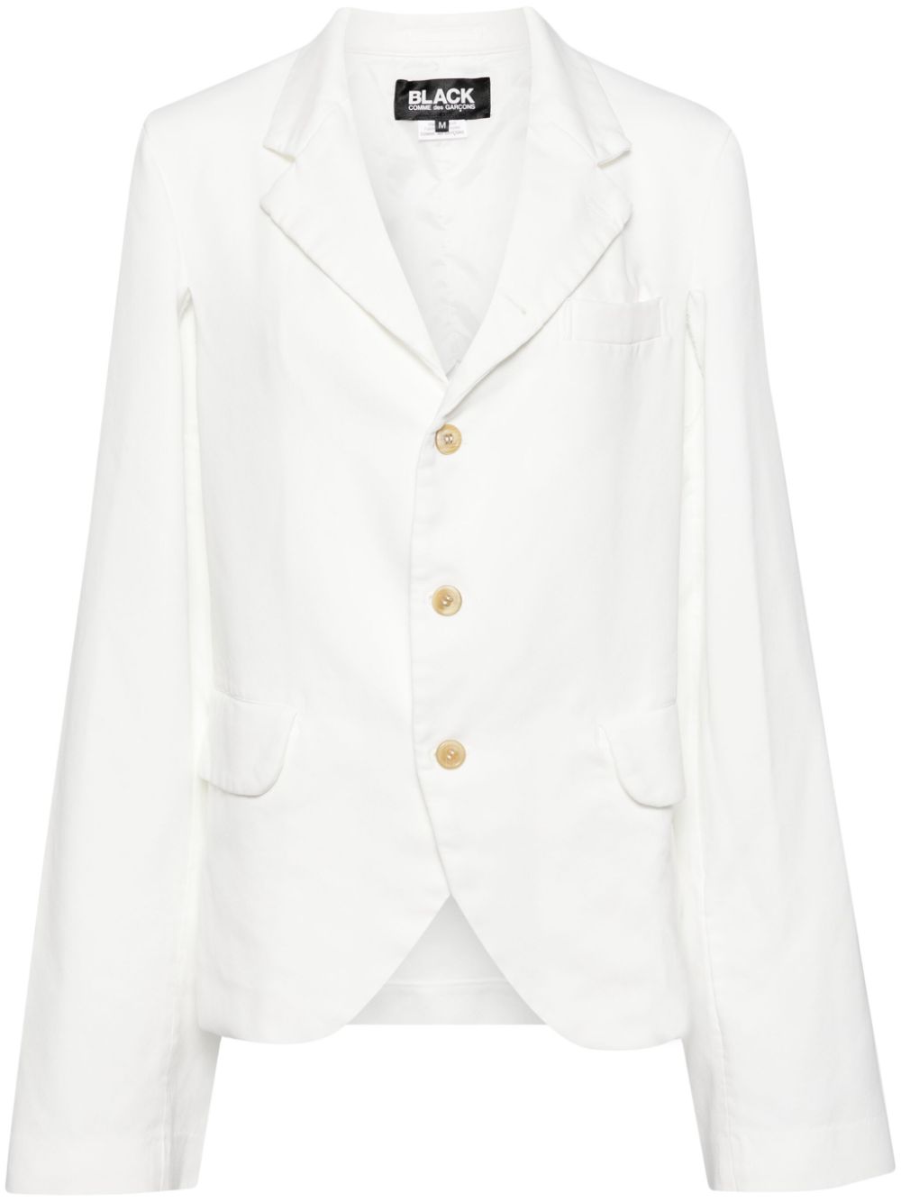 Black Comme Des Garçons cut-out single-breasted blazer - White von Black Comme Des Garçons