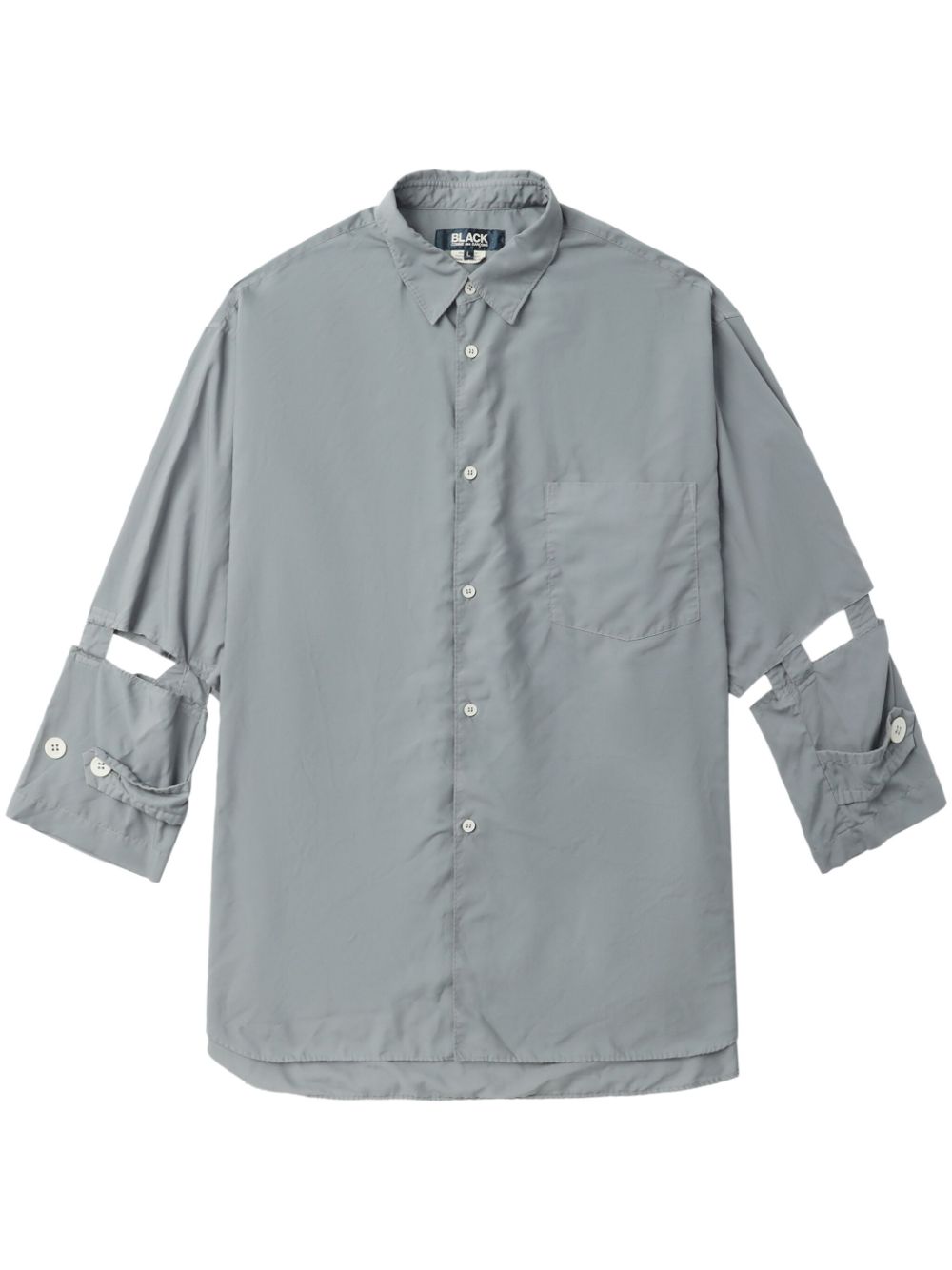 Black Comme Des Garçons cut-out wide-sleeve shirt - Grey von Black Comme Des Garçons