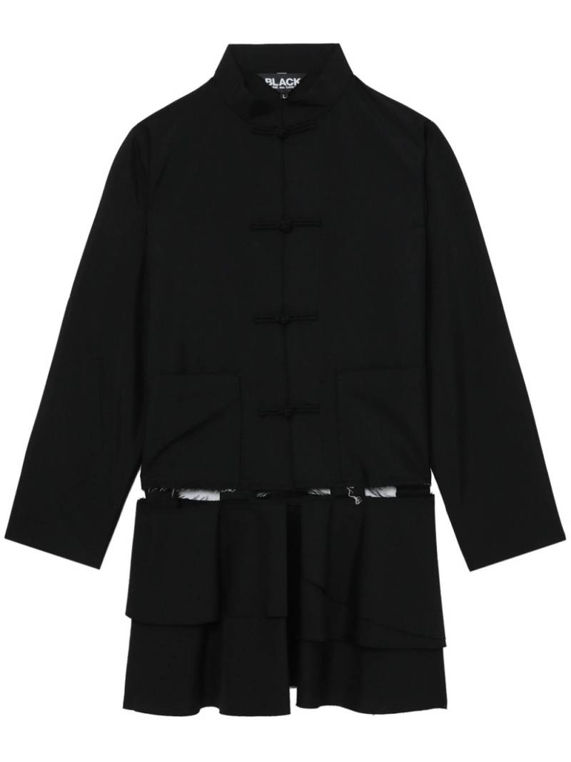 Black Comme Des Garçons cut-out wool-blend coat von Black Comme Des Garçons