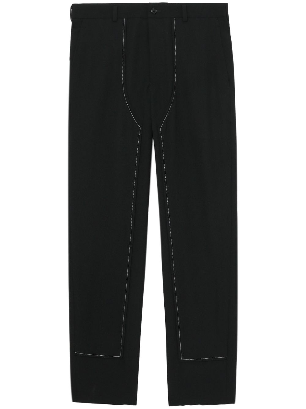 Black Comme Des Garçons decorative-stitching straight-leg trousers von Black Comme Des Garçons