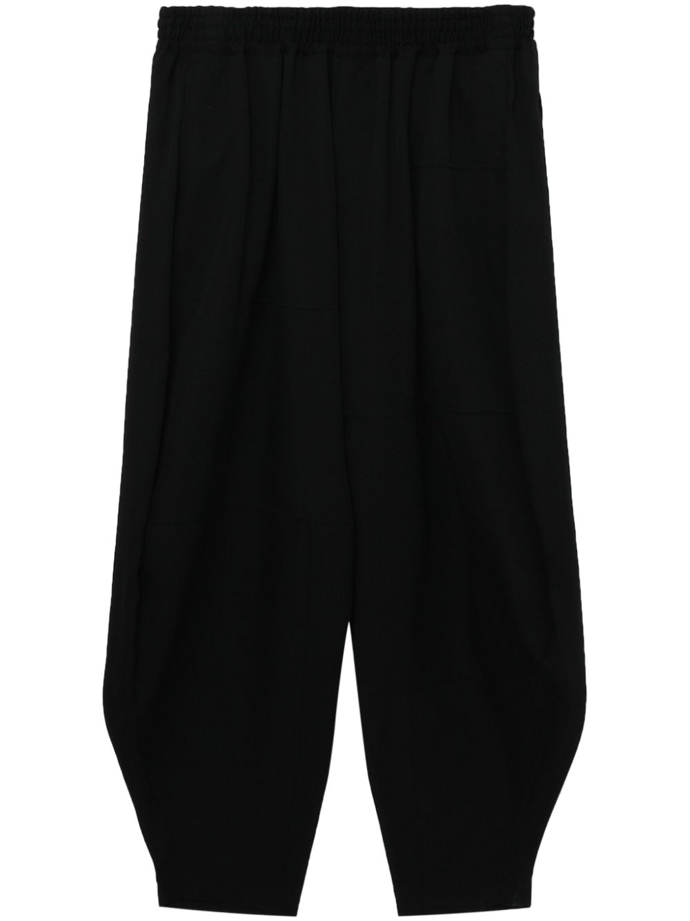 Black Comme Des Garçons drop-crotch wool trousers von Black Comme Des Garçons