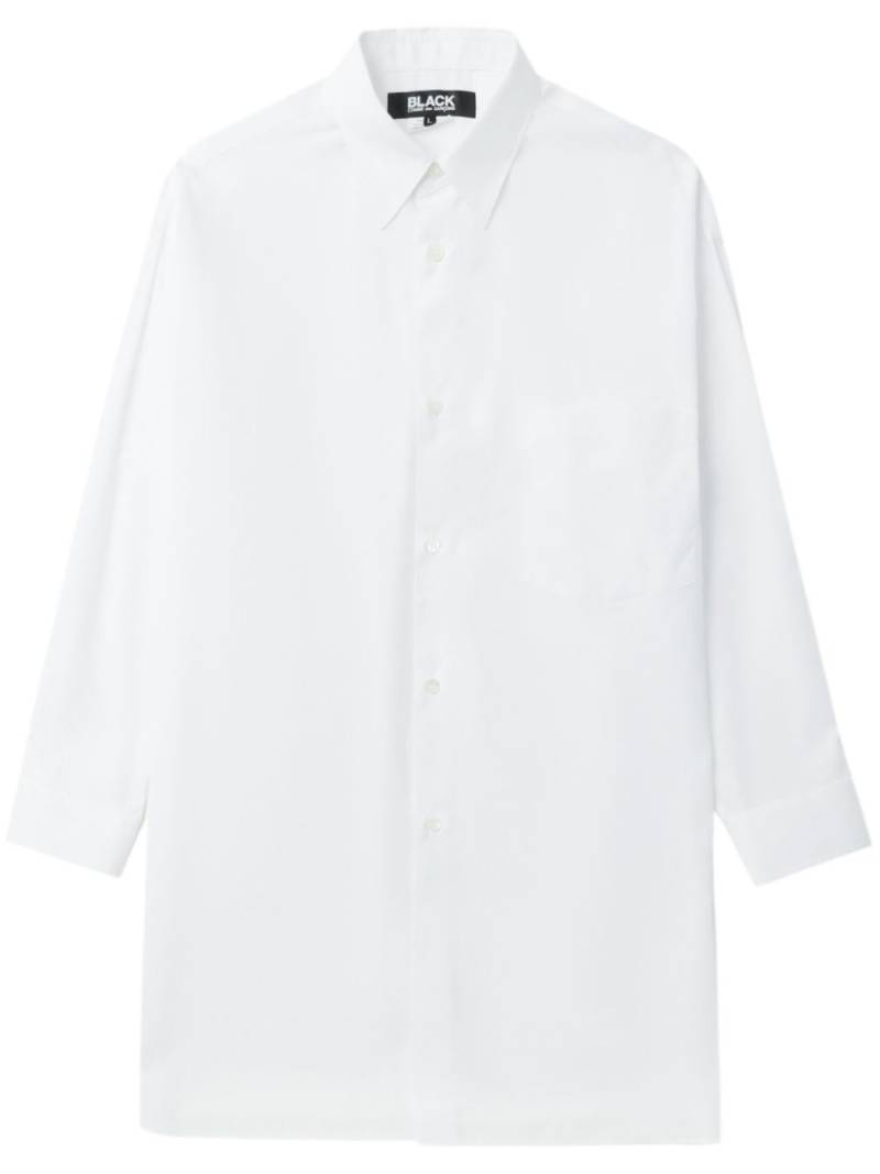 Black Comme Des Garçons drop-shoulder cotton shirt - White von Black Comme Des Garçons