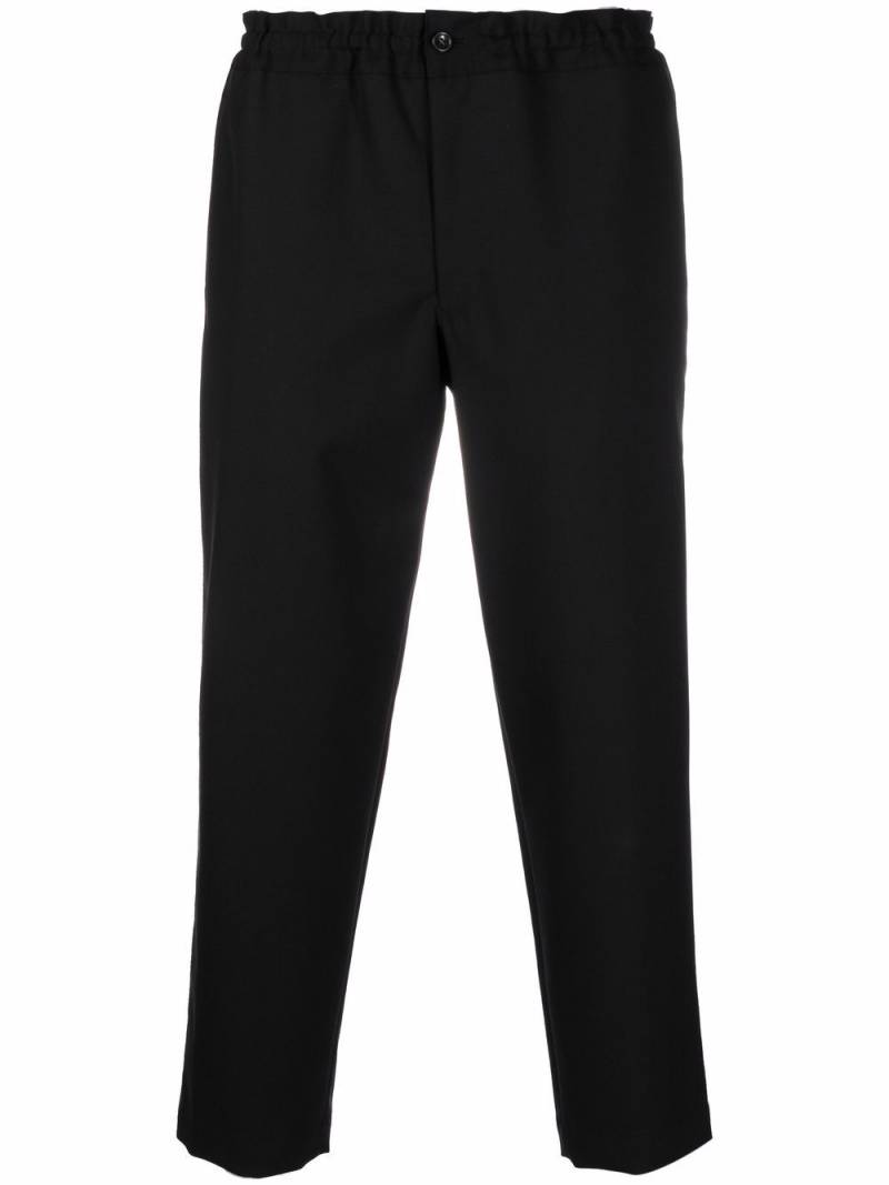 Black Comme Des Garçons flap-pocket wool trousers von Black Comme Des Garçons