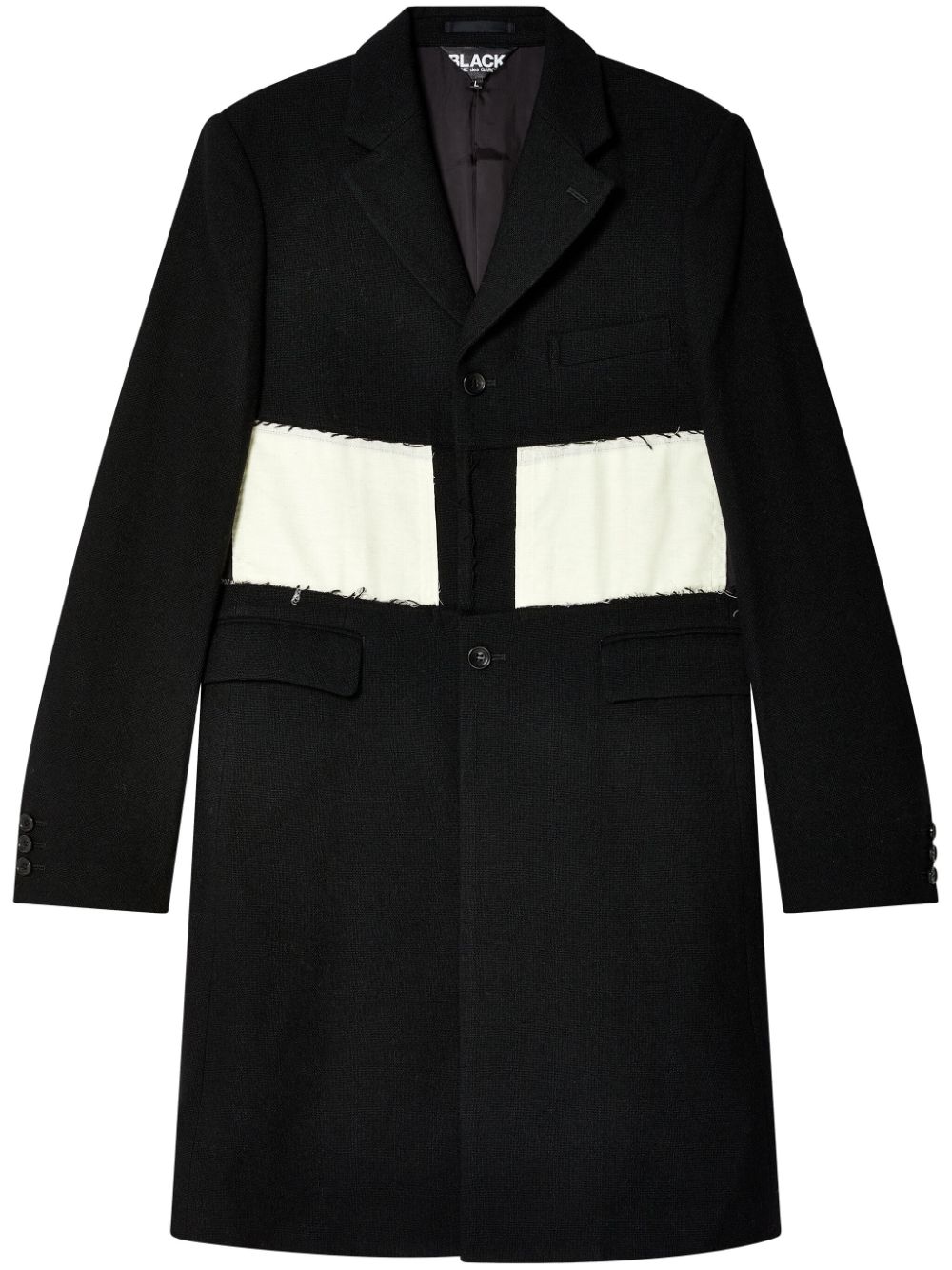 Black Comme Des Garçons frayed-edge coat von Black Comme Des Garçons