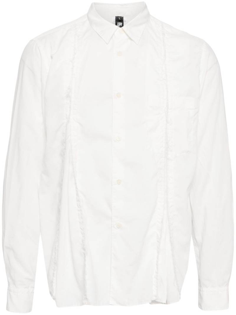 Black Comme Des Garçons fringed shirt - White von Black Comme Des Garçons