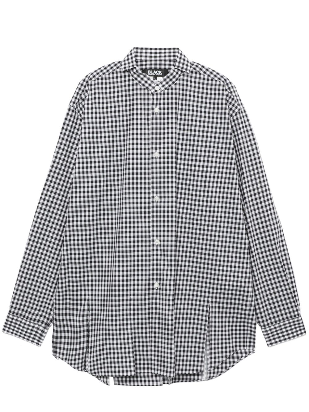 Black Comme Des Garçons gingham-print cotton T-shirt von Black Comme Des Garçons