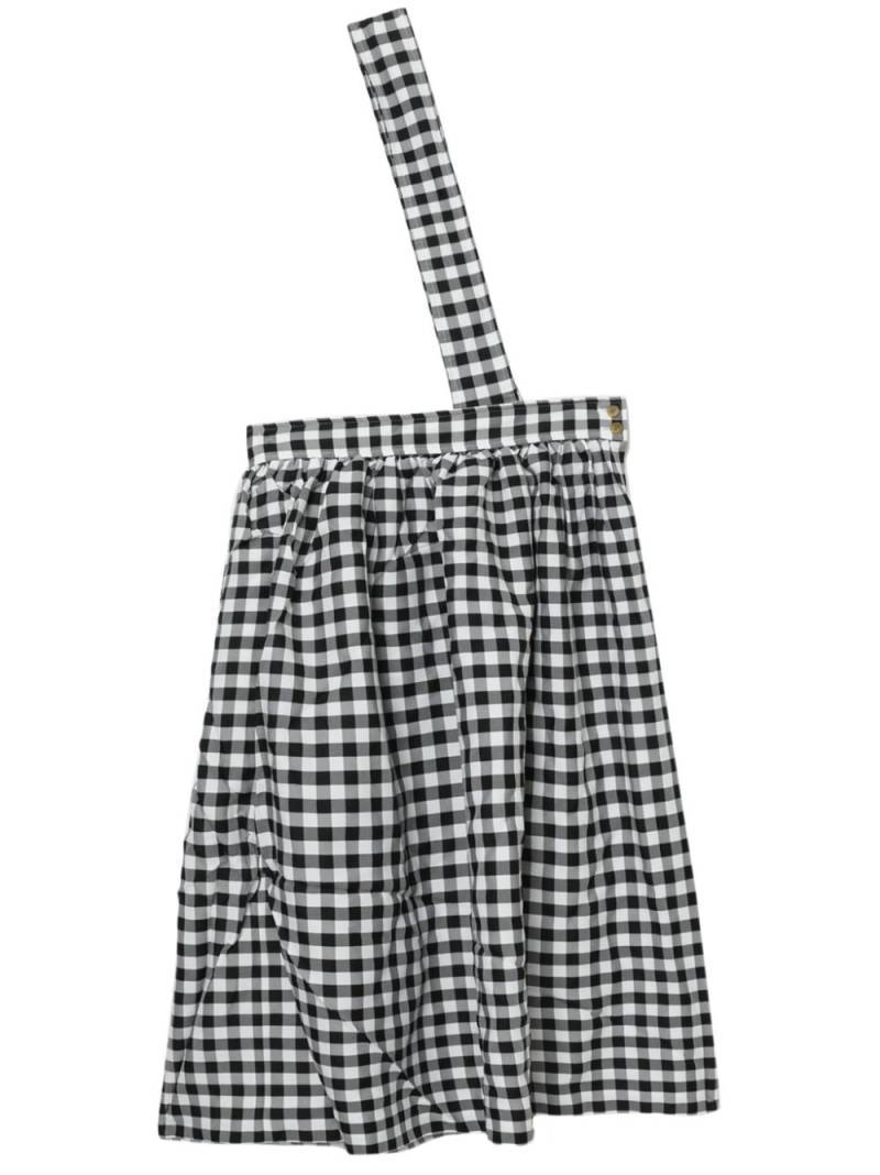 Black Comme Des Garçons gingham-print midi skirt von Black Comme Des Garçons