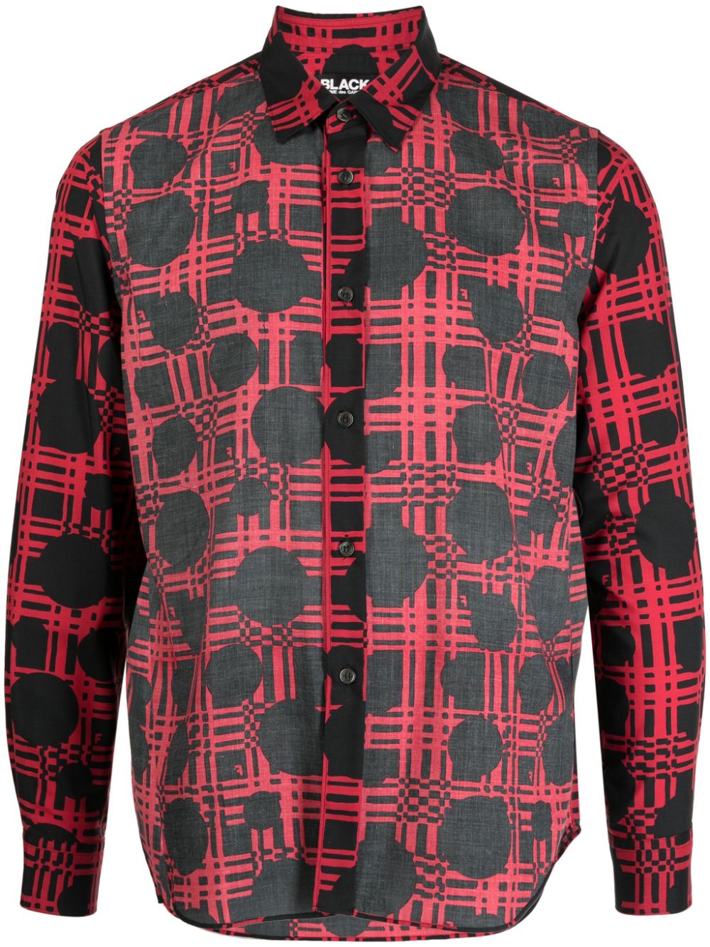 Black Comme Des Garçons graphic-print classic-collar shirt von Black Comme Des Garçons