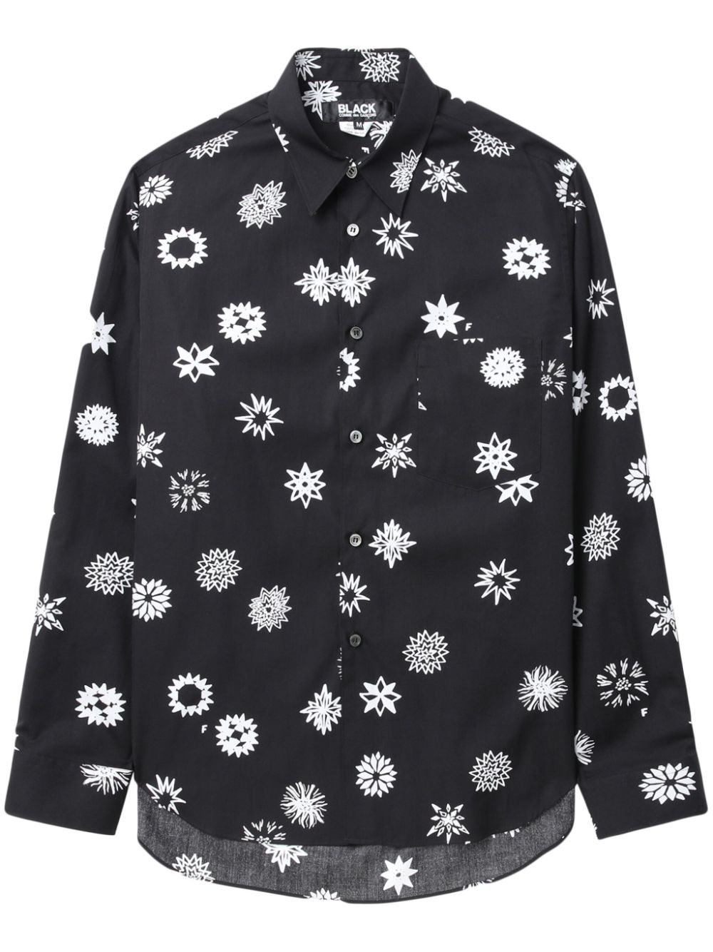 Black Comme Des Garçons graphic-print cotton shirt von Black Comme Des Garçons