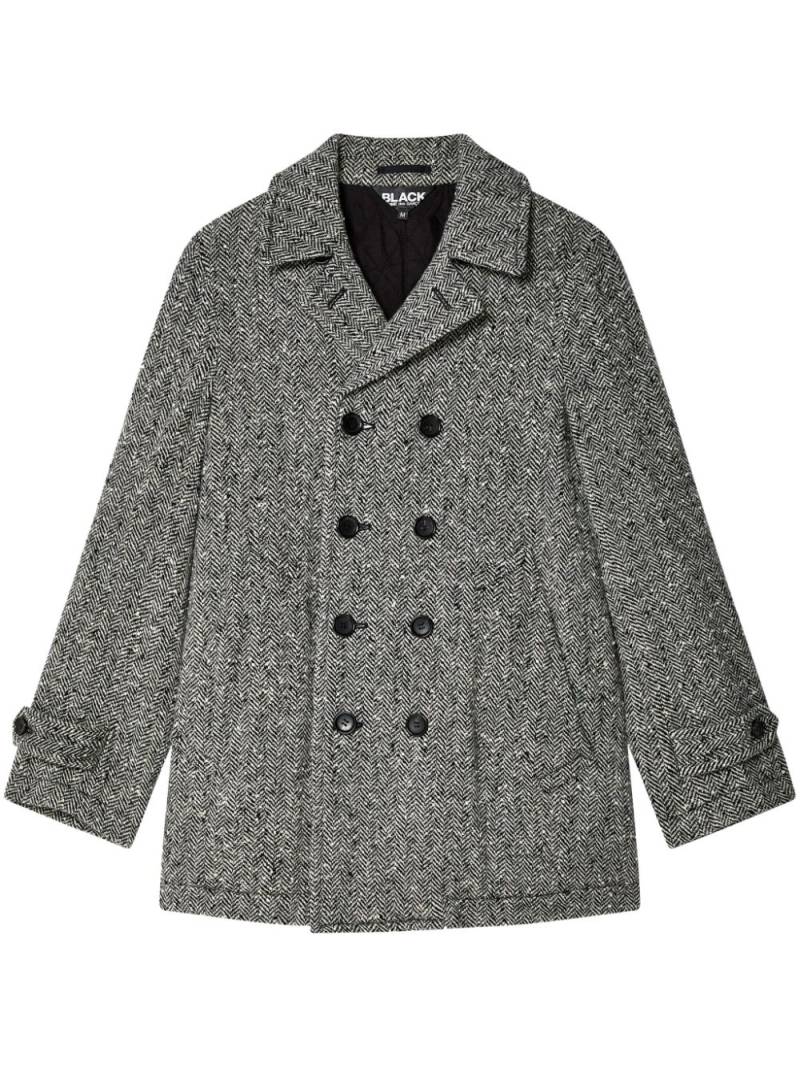 Black Comme Des Garçons herringbone coat von Black Comme Des Garçons