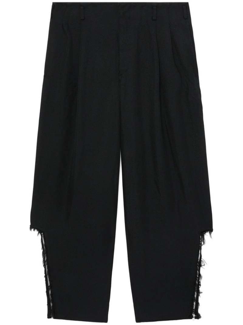 Black Comme Des Garçons high-waisted drop-crotch trousers von Black Comme Des Garçons