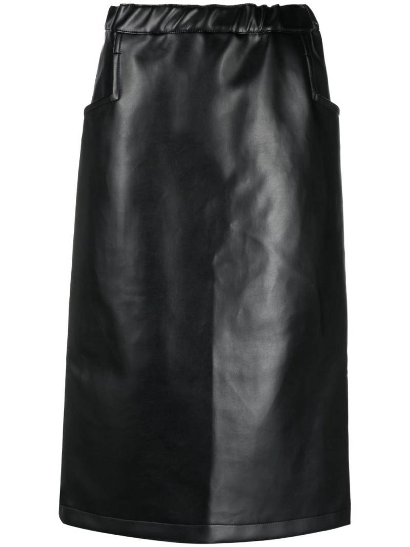 Black Comme Des Garçons high-waisted faux leather skirt von Black Comme Des Garçons