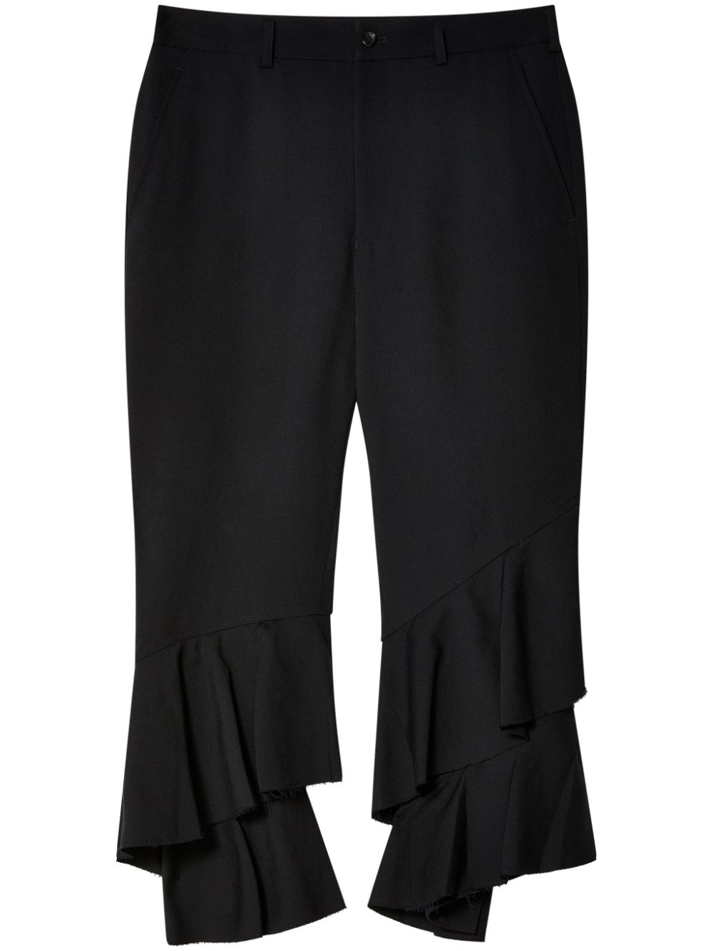 Black Comme Des Garçons layered trousers von Black Comme Des Garçons