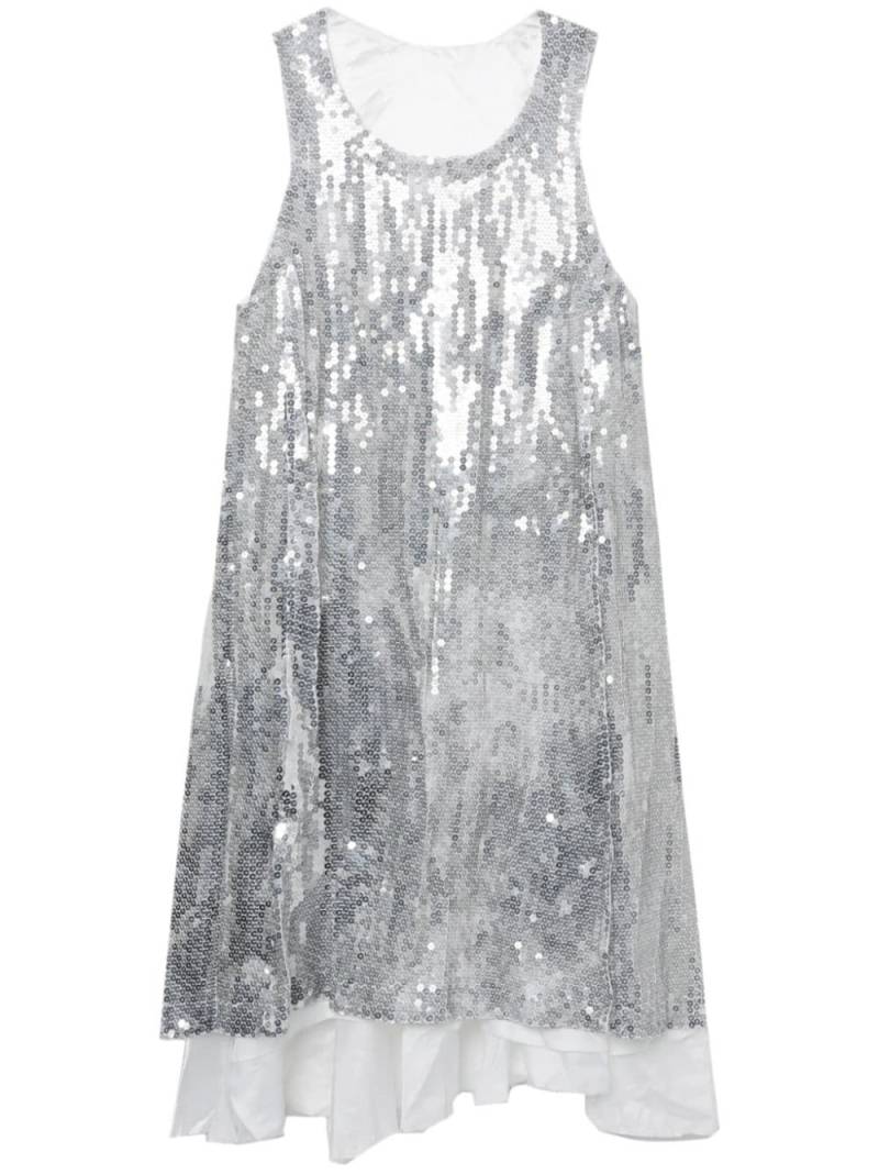 Black Comme Des Garçons metallic sequinned midi dress - White von Black Comme Des Garçons