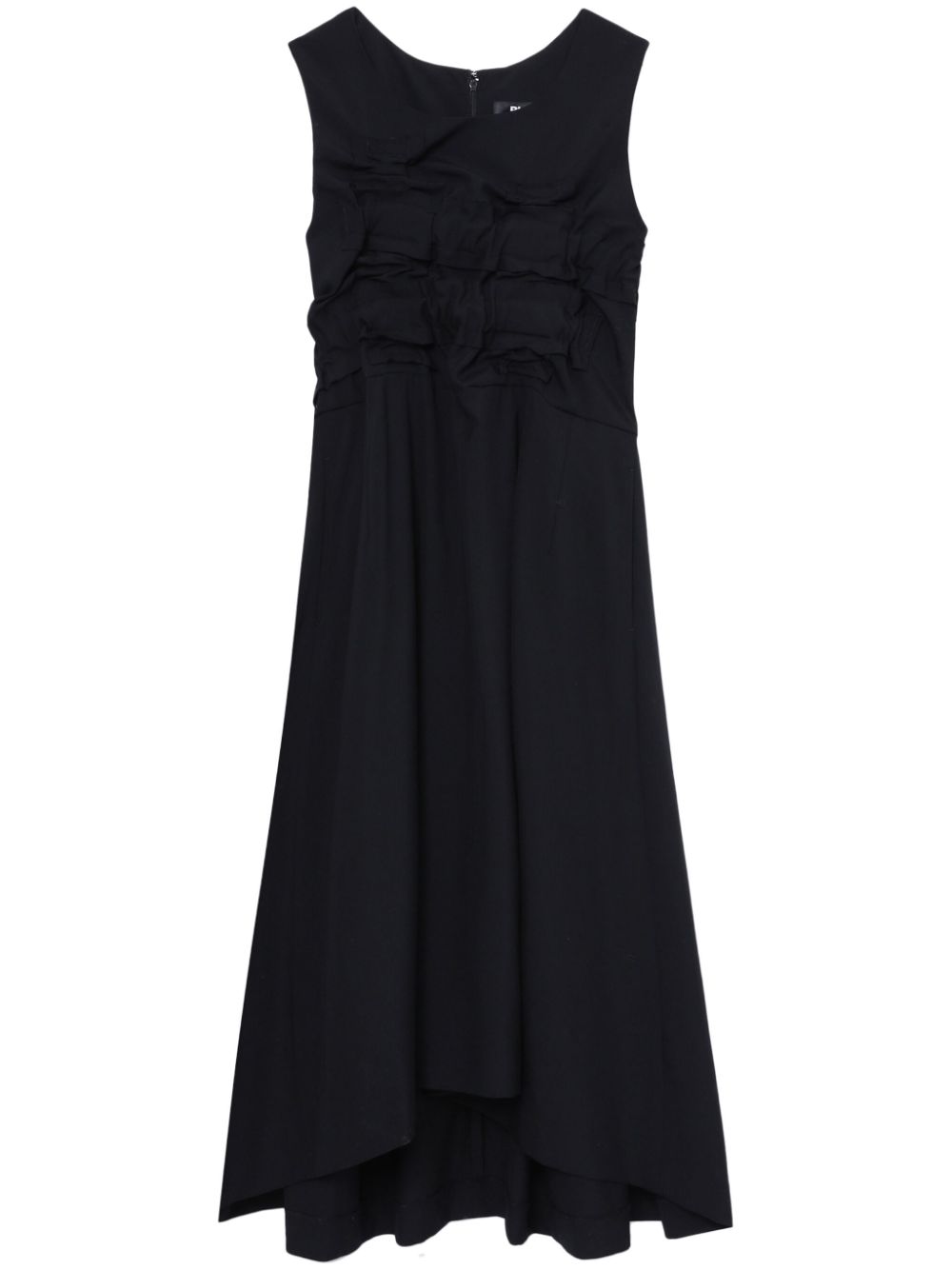 Black Comme Des Garçons pleat-detail sleeveless midi dress von Black Comme Des Garçons