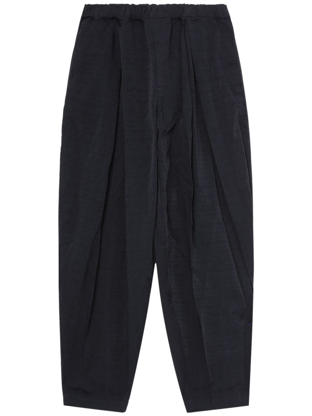 Black Comme Des Garçons pleat-detailing drop-crotch trousers von Black Comme Des Garçons