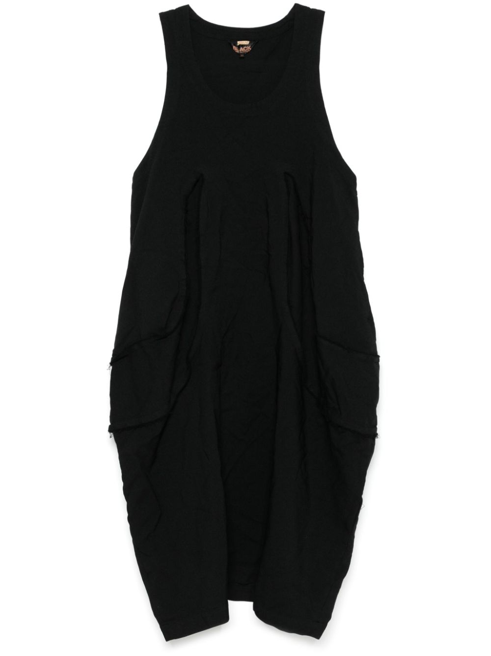 Black Comme Des Garçons pleated midi dress von Black Comme Des Garçons