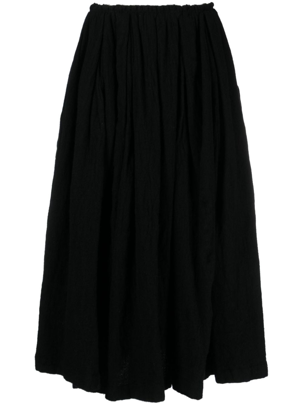 Black Comme Des Garçons pleated wool skirt von Black Comme Des Garçons