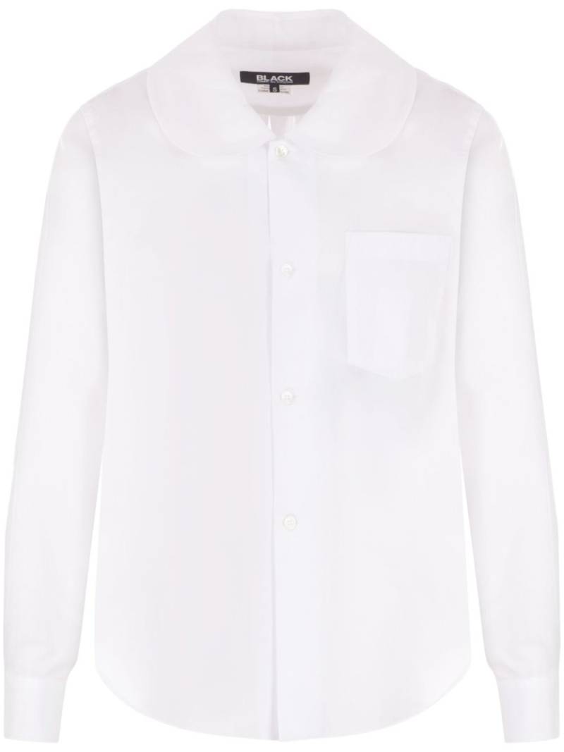 Black Comme Des Garçons rounded-collar cotton shirt - White von Black Comme Des Garçons