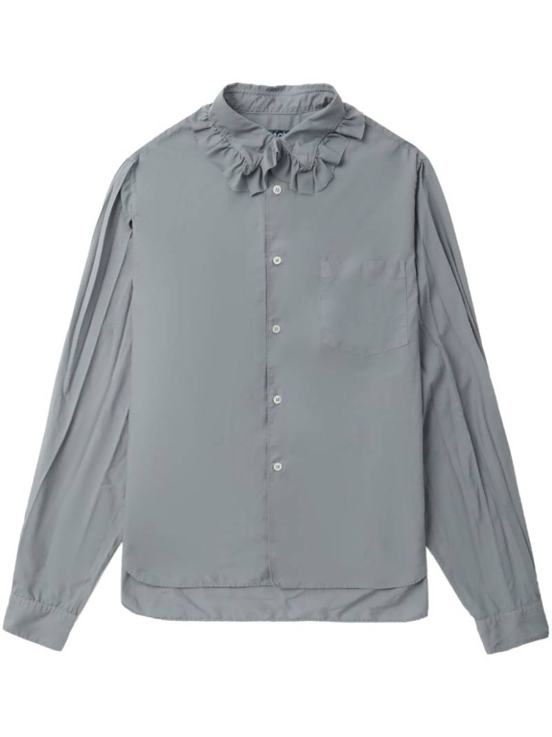 Black Comme Des Garçons ruffle-collar wide-sleeve shirt - Grey von Black Comme Des Garçons