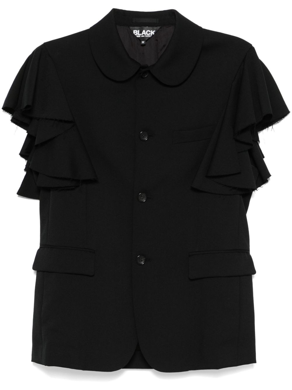 Black Comme Des Garçons ruffle-detailing blazer von Black Comme Des Garçons